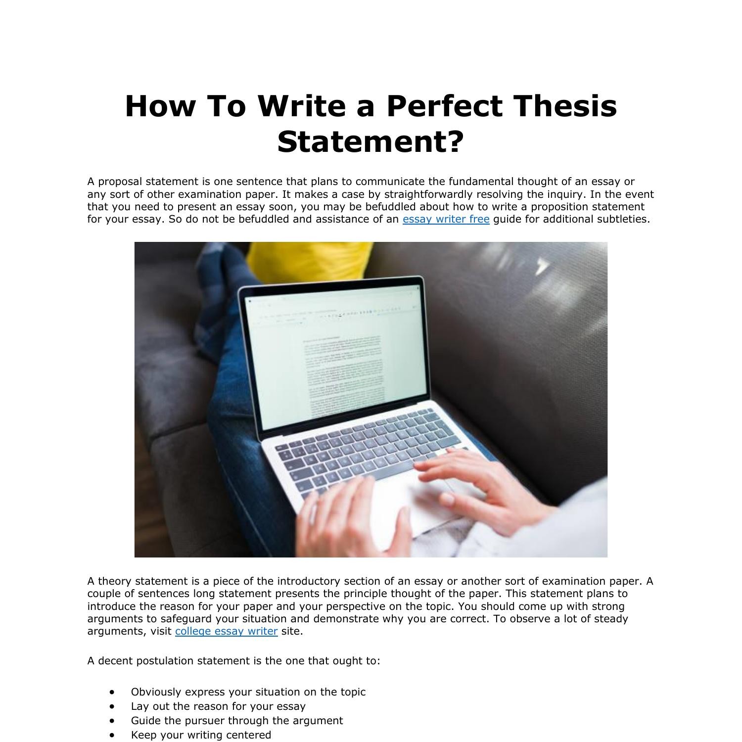 how to write thesis statement pdf