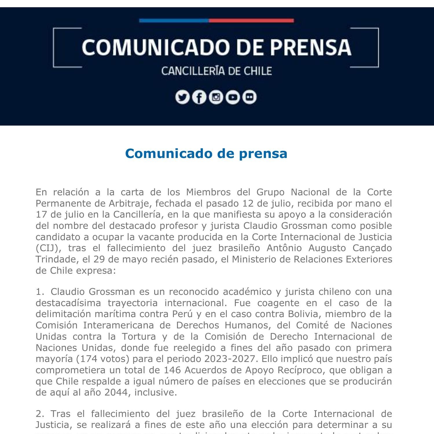 Comunicado De Prensa Pdf Docdroid