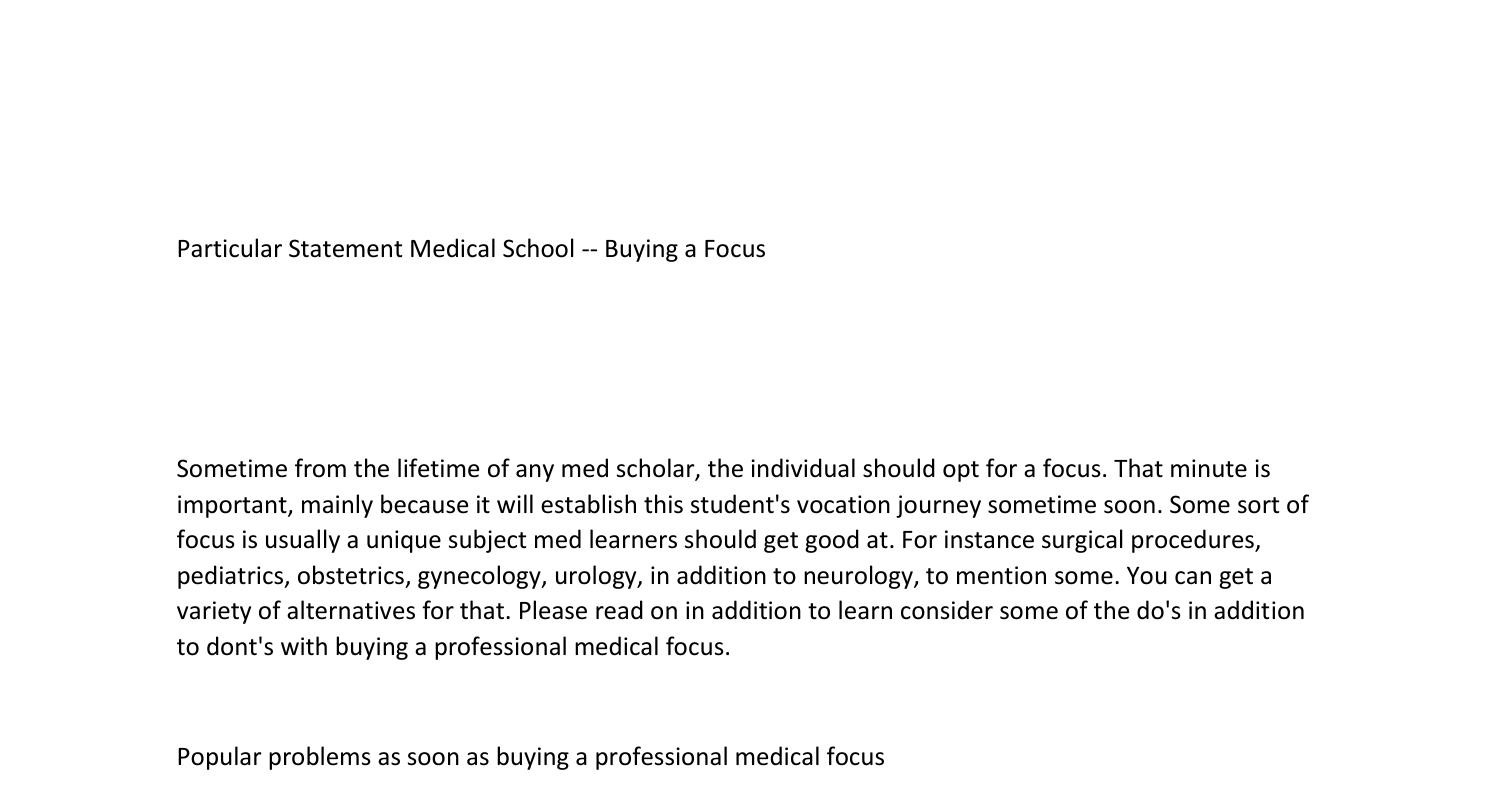 personal statement medical school death