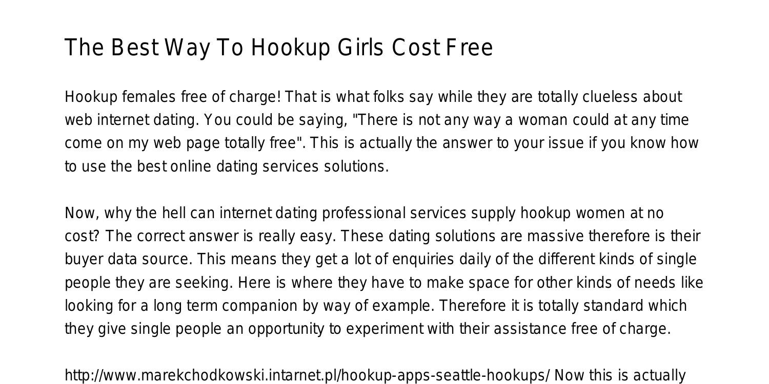 Site used to hook up with someone for free youtube