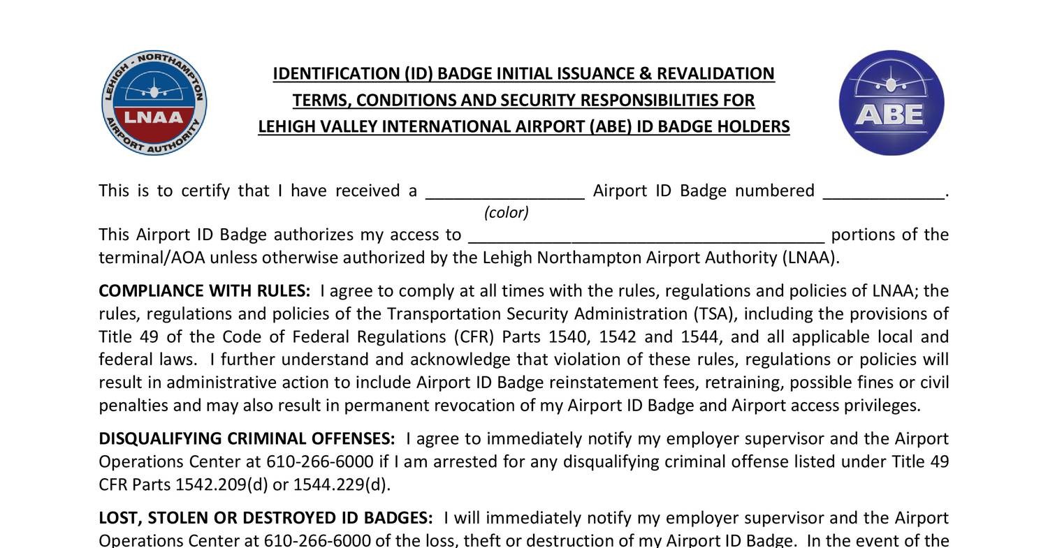 airport issued id