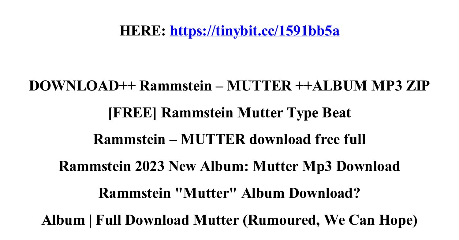 Download_rammstein_mutter_album_mp3_zip.Pdf | DocDroid