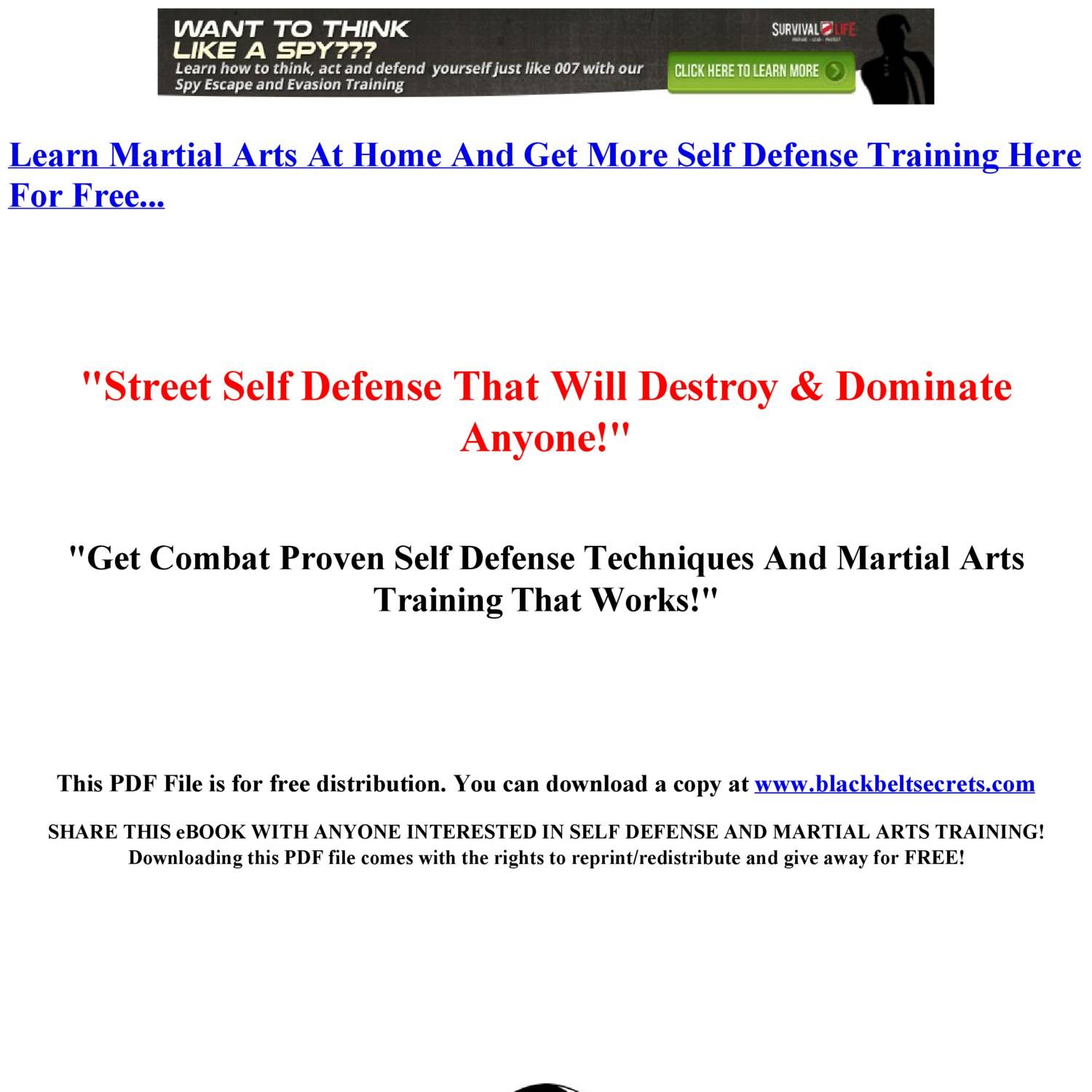 Self Defense Mastery Martial Arts Secrets Pdf Docdroid