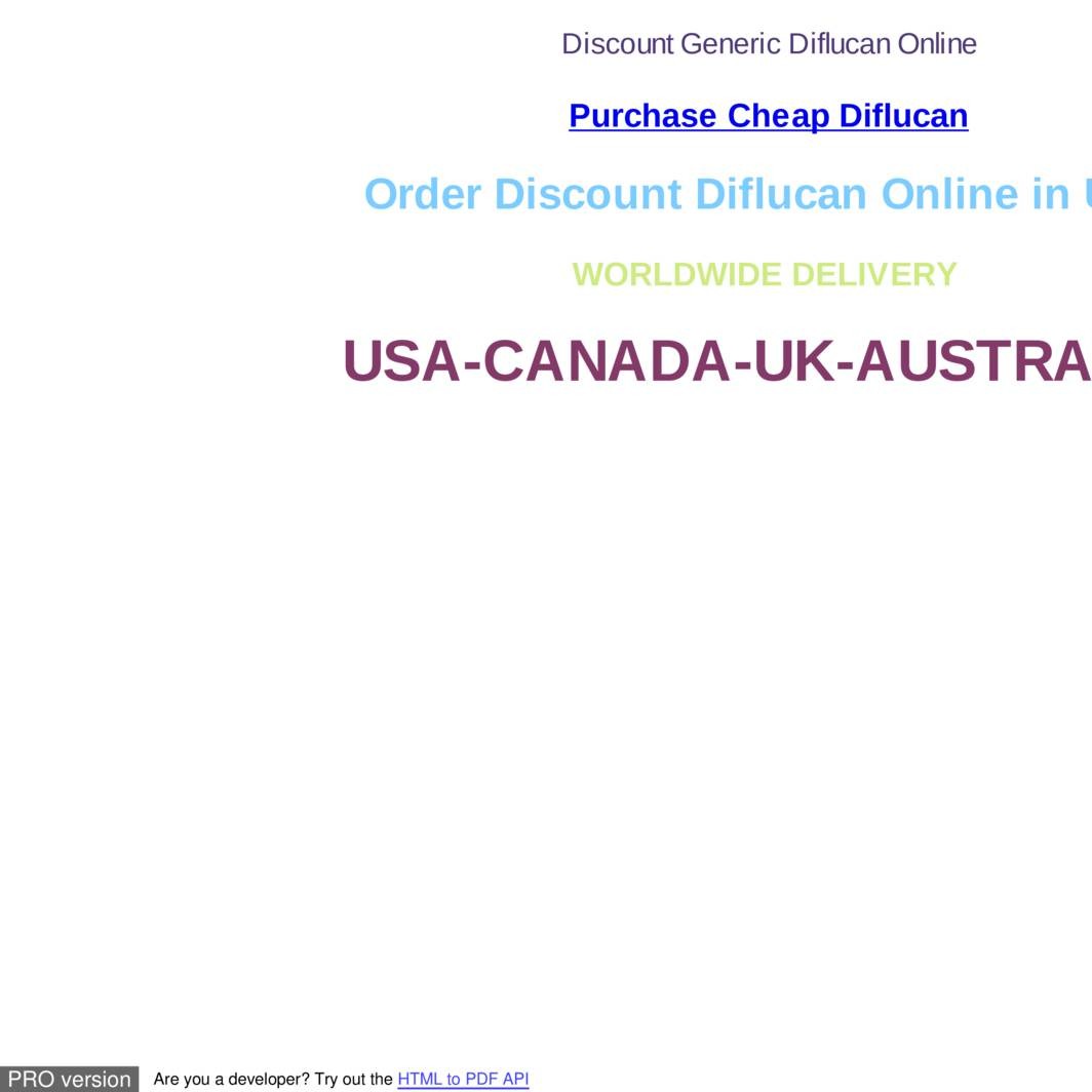 Buy generic diflucan online