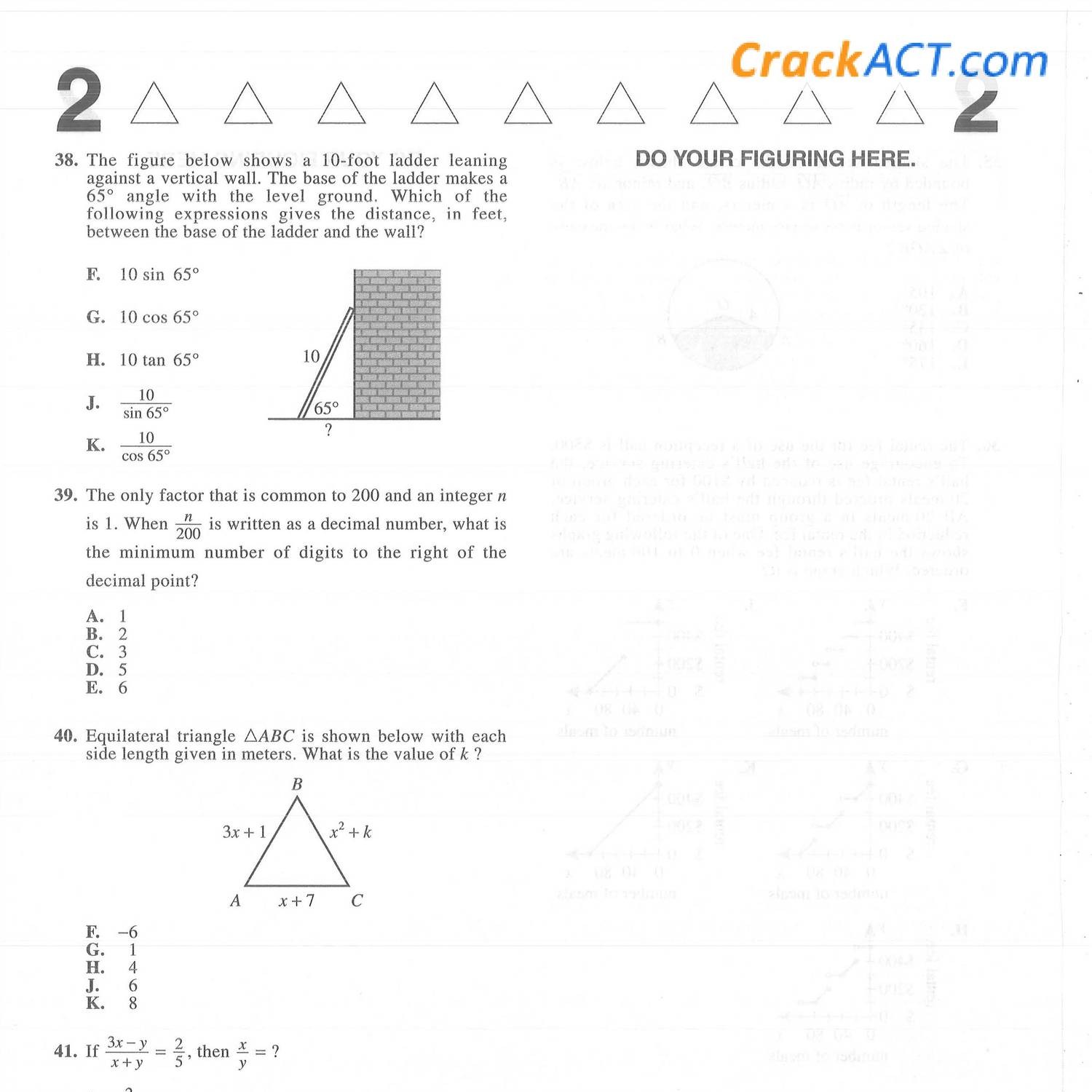 Real ACT-Math Braindumps