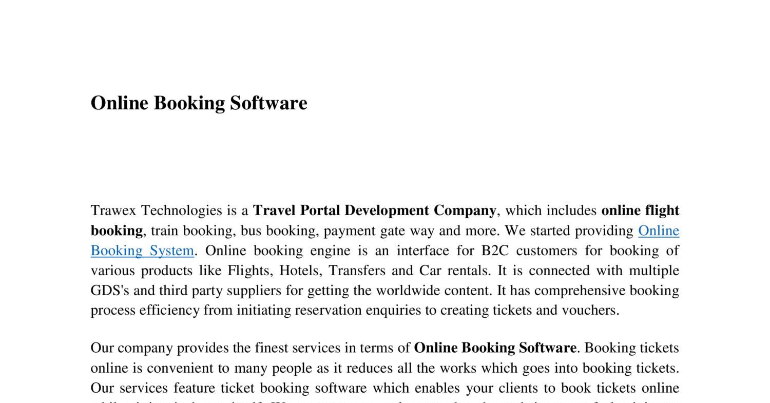 online booking system literature review