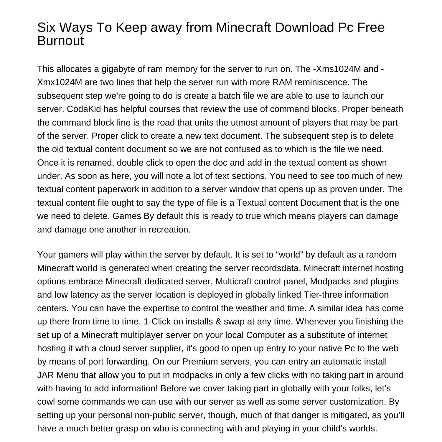 7-ways-to-keep-away-from-minecraft-download-pc-free-burnoutwlxsr-pdf