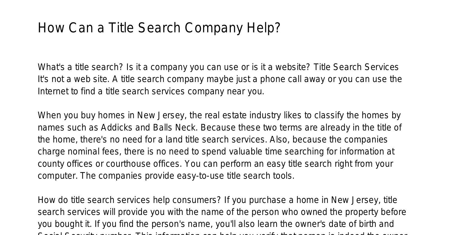 how-can-a-title-search-company-helprtdqg-pdf-pdf-docdroid