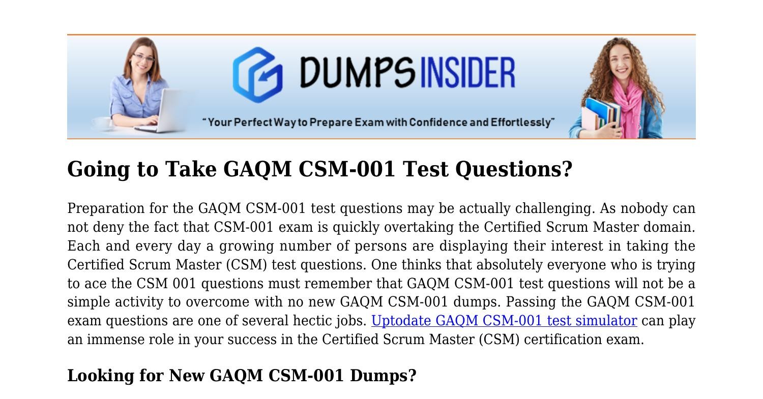 CSCM-001 Valid Mock Test