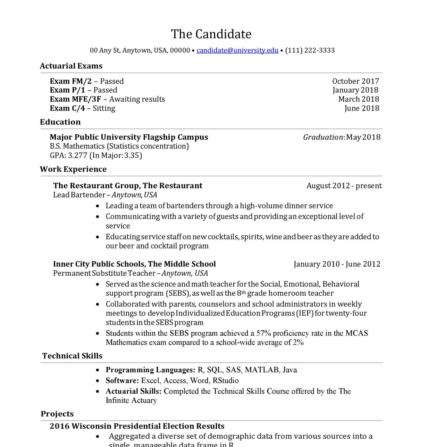 Mock Resume For Critique.pdf | DocDroid