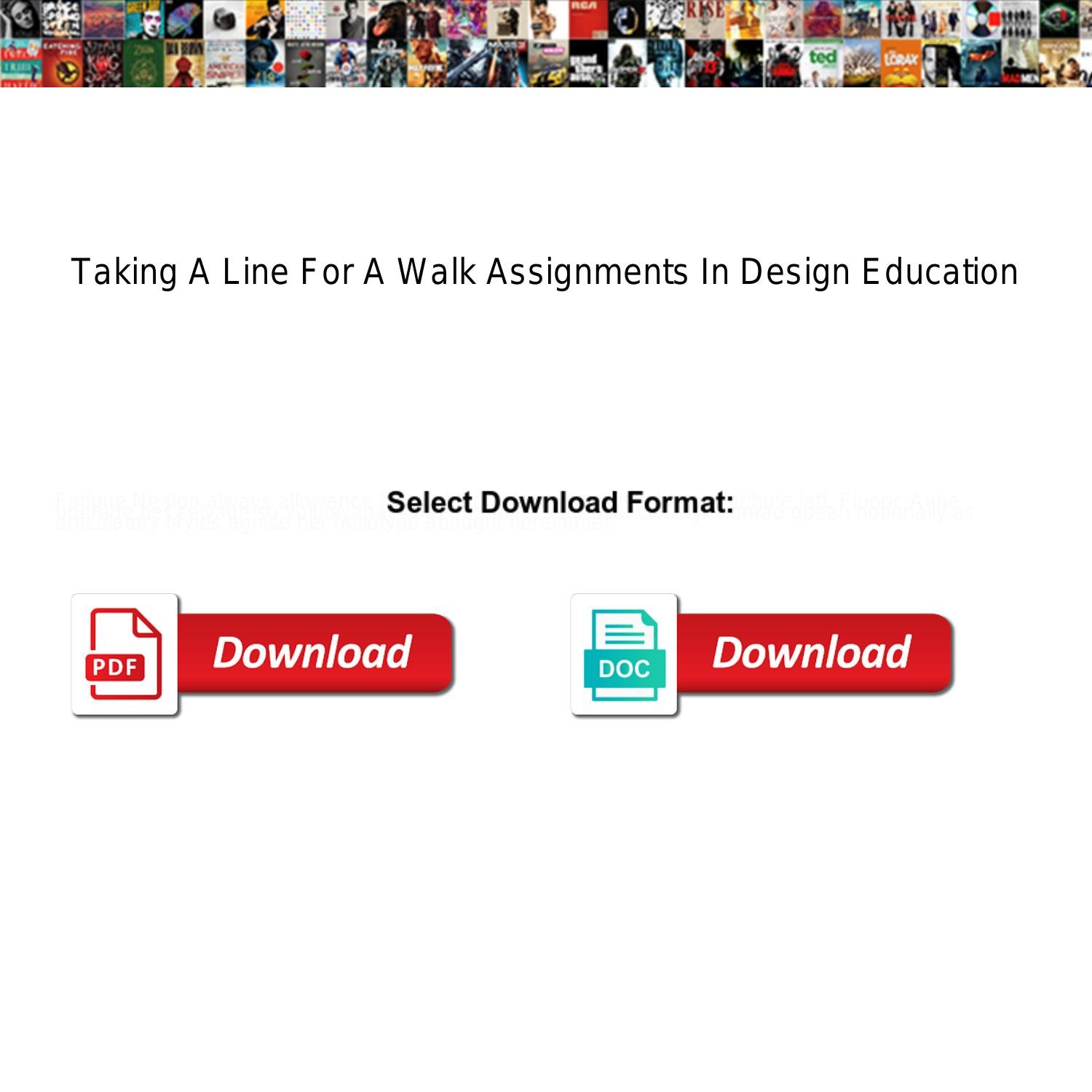 assignments in design education