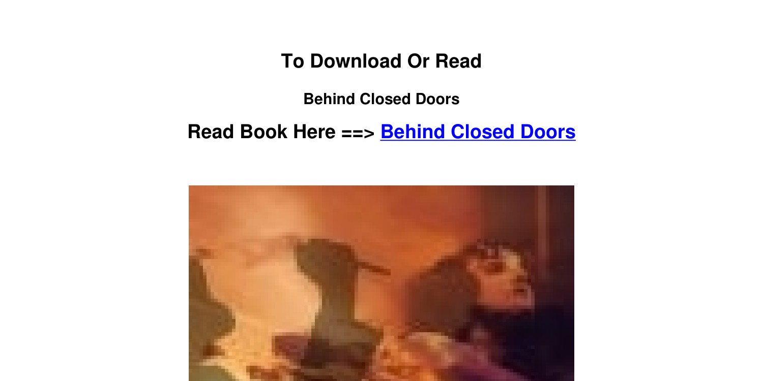 DOWNLOAD EPub Behind Closed Doors by Brian L Porter.pdf DocDroid