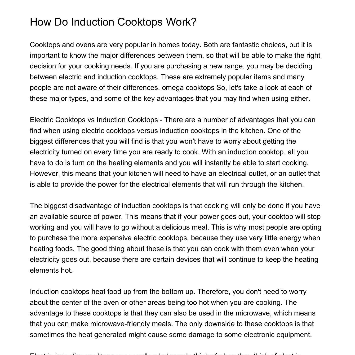 How Do Induction Cooktops Workouoyopdf Pdf 