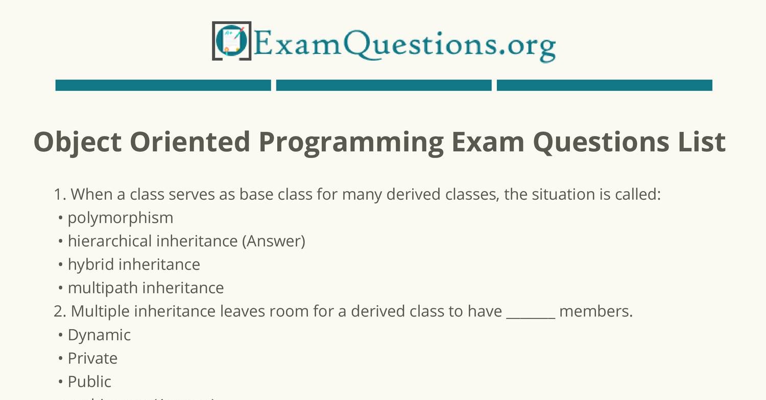 Object-Oriented-Programming-Exam-Questions-List.pdf | DocDroid