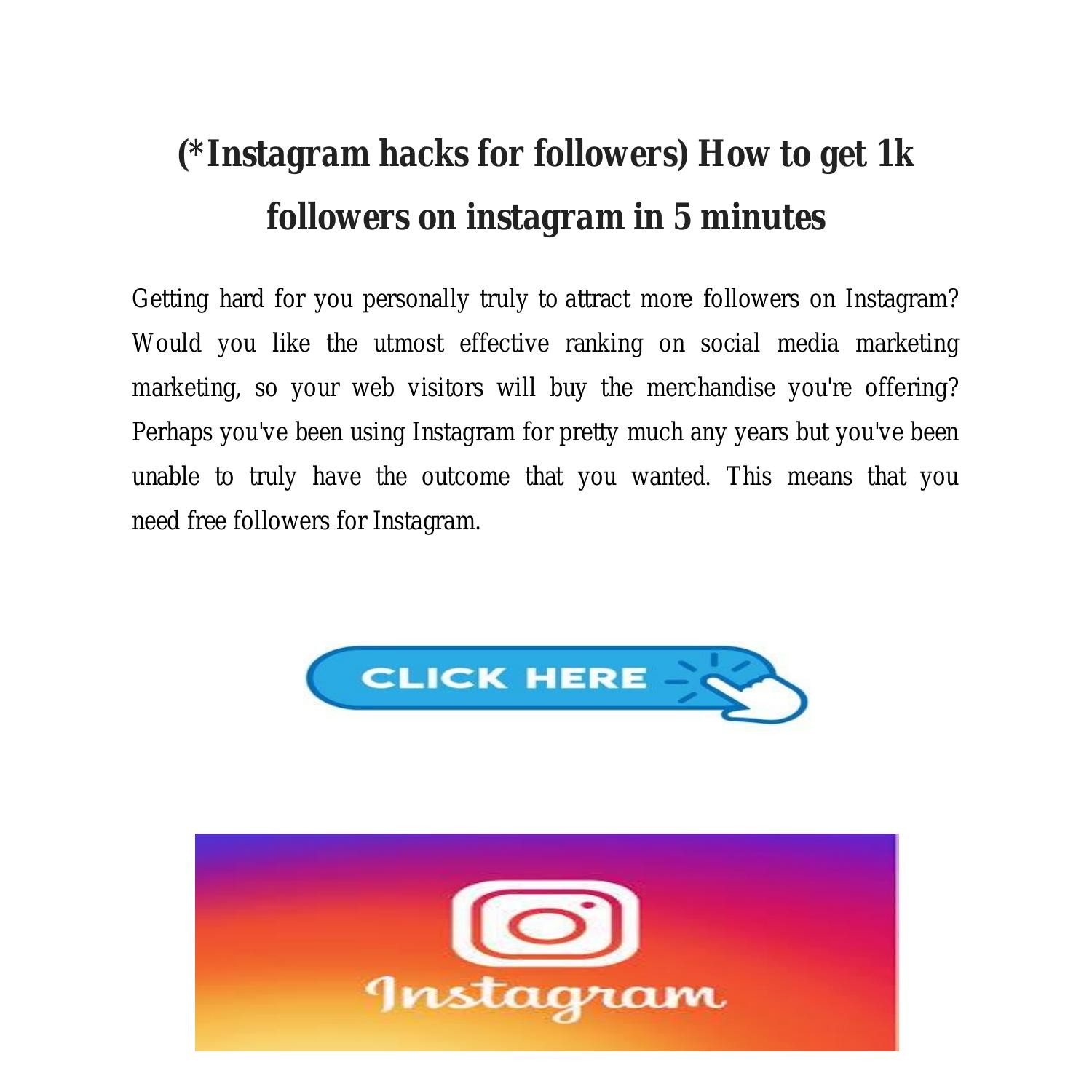 Instagram Hacks For Followers How To Get K Followers On Instagram In