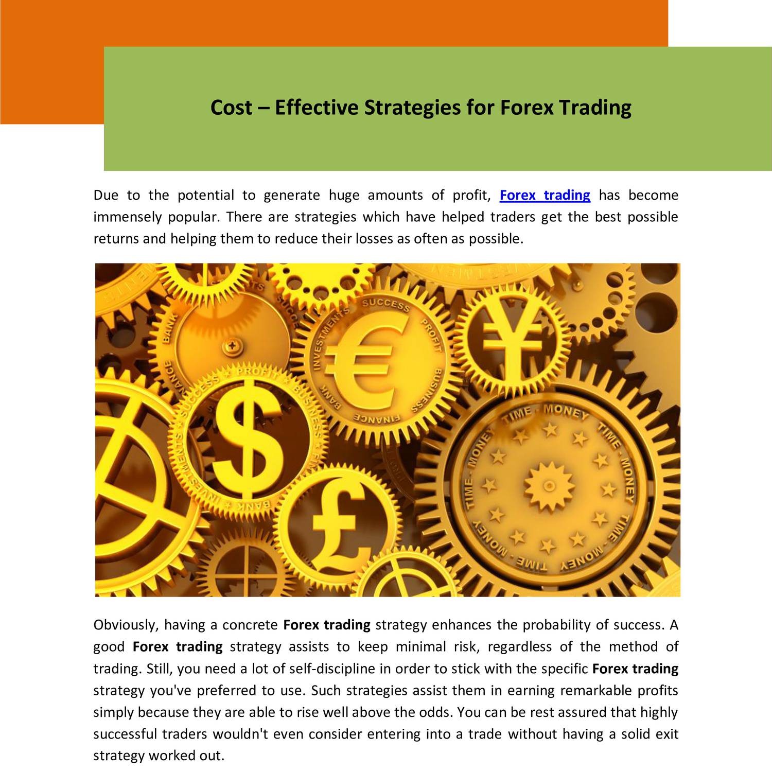 Cost Effective Strategies For Forex Trading Pdf Docdroid - 