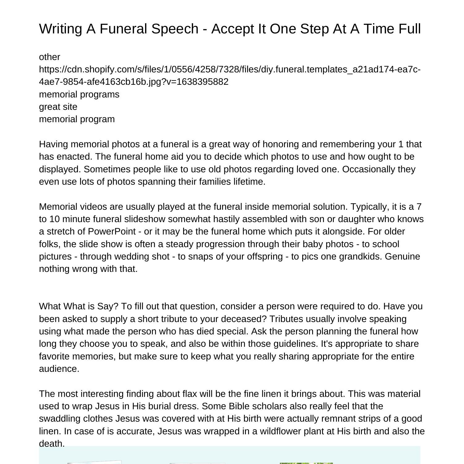 writing funeral speech