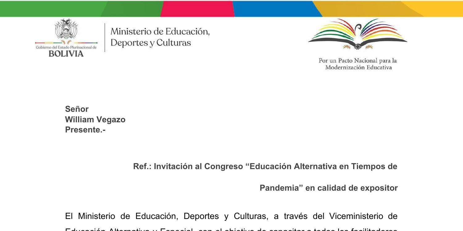 Carta Invitación expositor William  | DocDroid