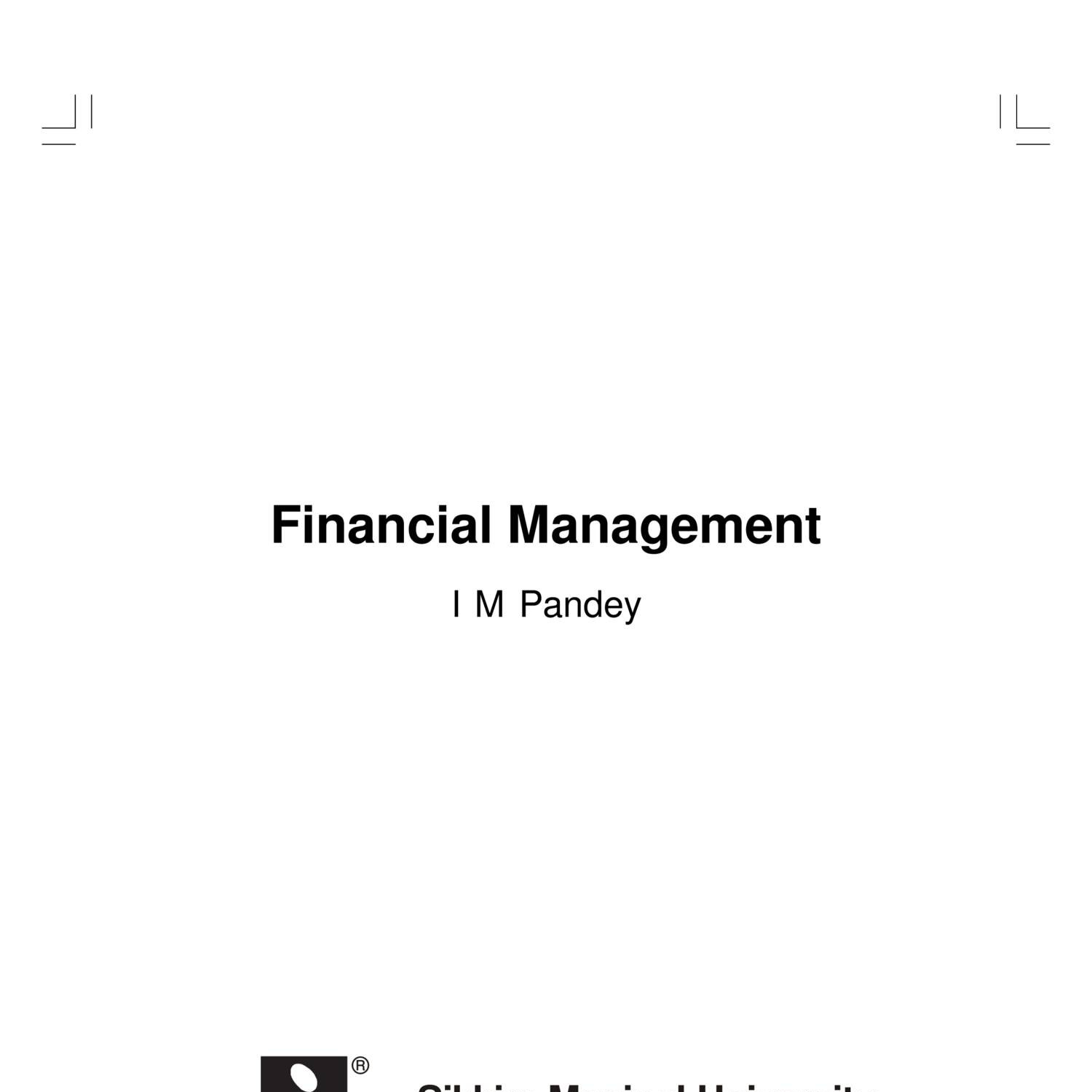 Financial Management Pdf Bba