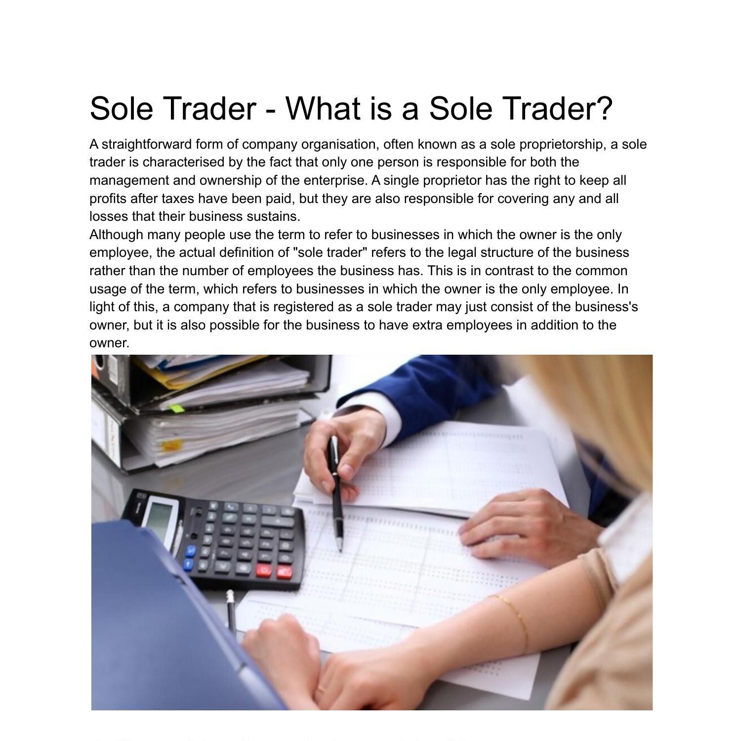 Sole Trader - What is a Sole Trader.pdf | DocDroid