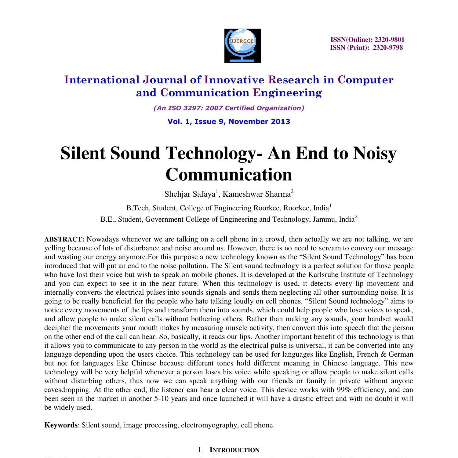 silent sound technology research paper 2021