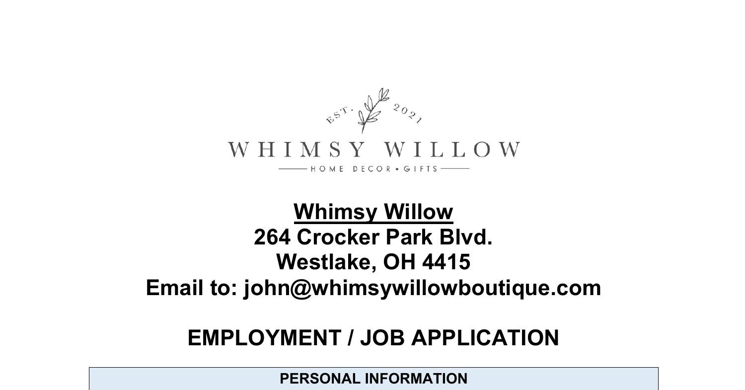 Employment-Job-Application Whimsy Willow.pdf | DocDroid