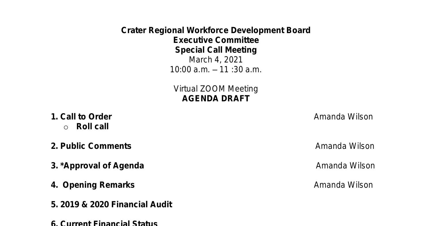 Executive Committee Meeting Agenda.docx | DocDroid