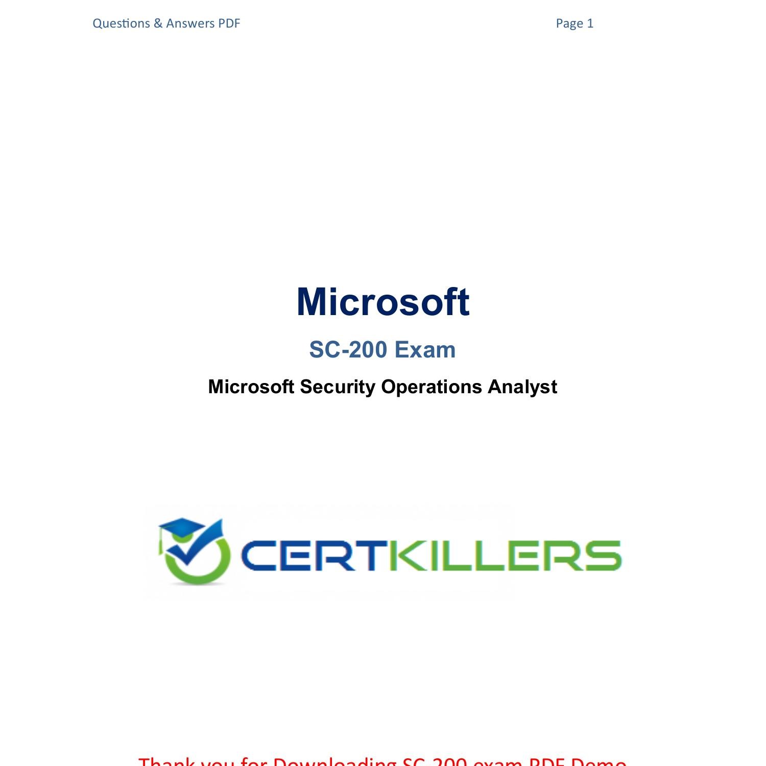 SC-200 Reliable Test Syllabus