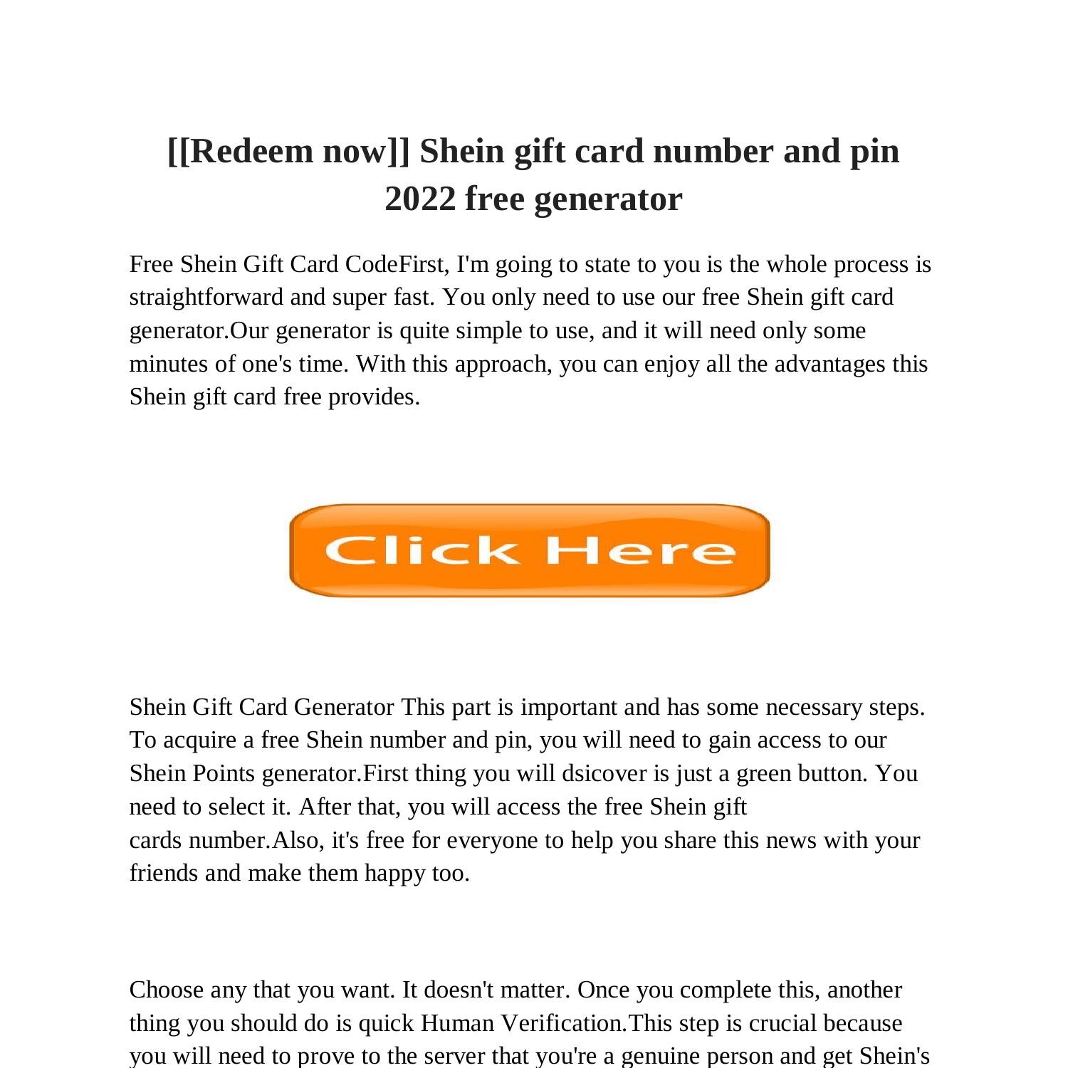 Real gift card generator- Gift card code for free Redeem