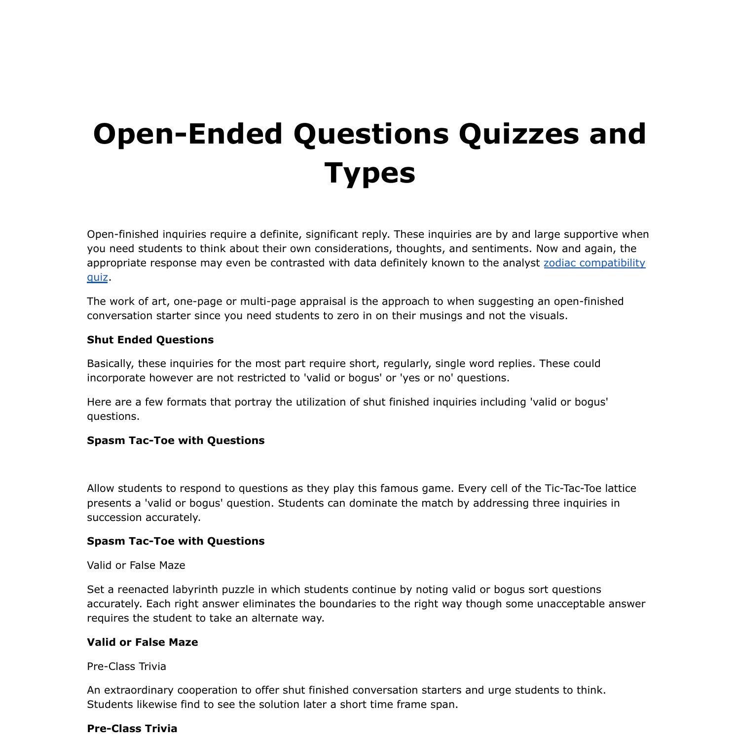 open ended questions in research pdf