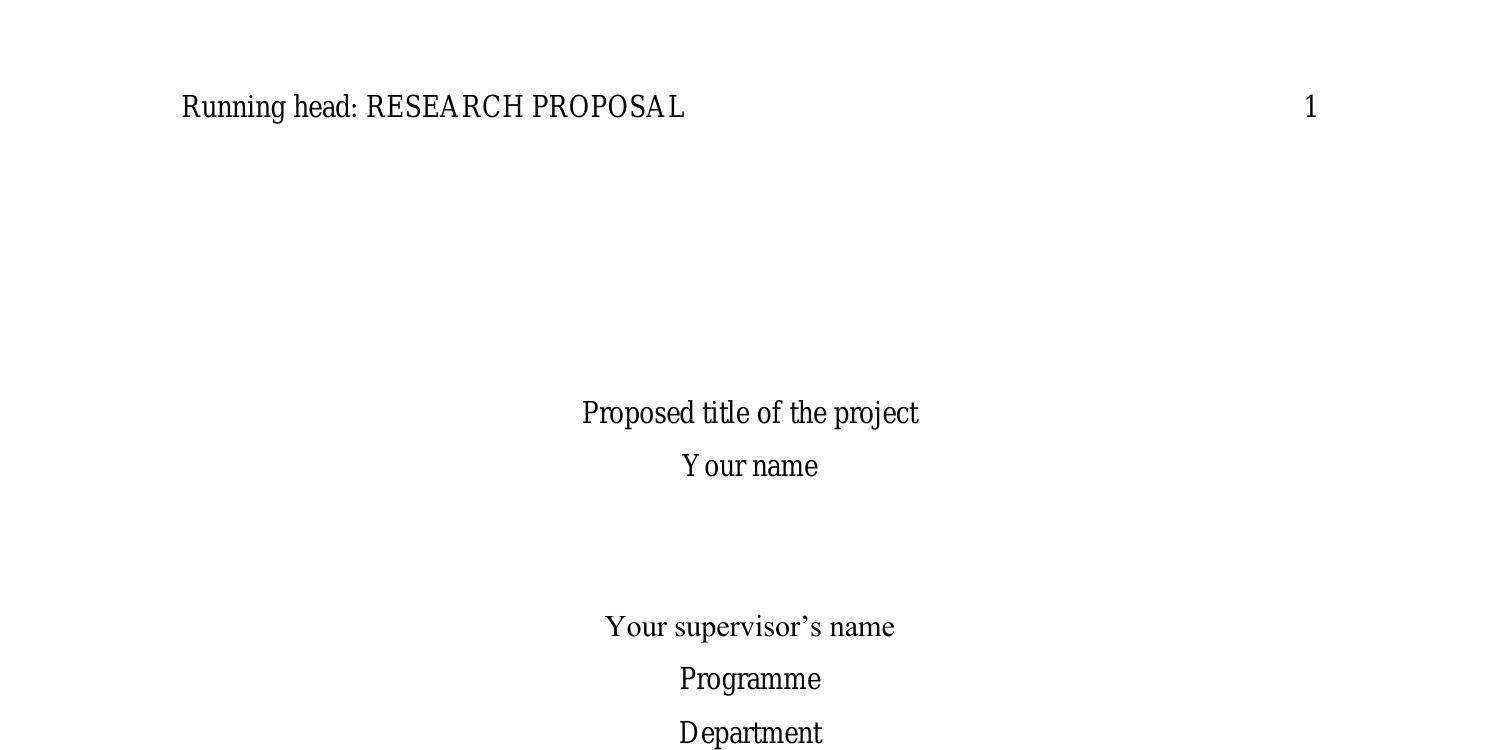 🌈 Apa paper proposal example. Research Proposal Template_APA_7th_ed (1