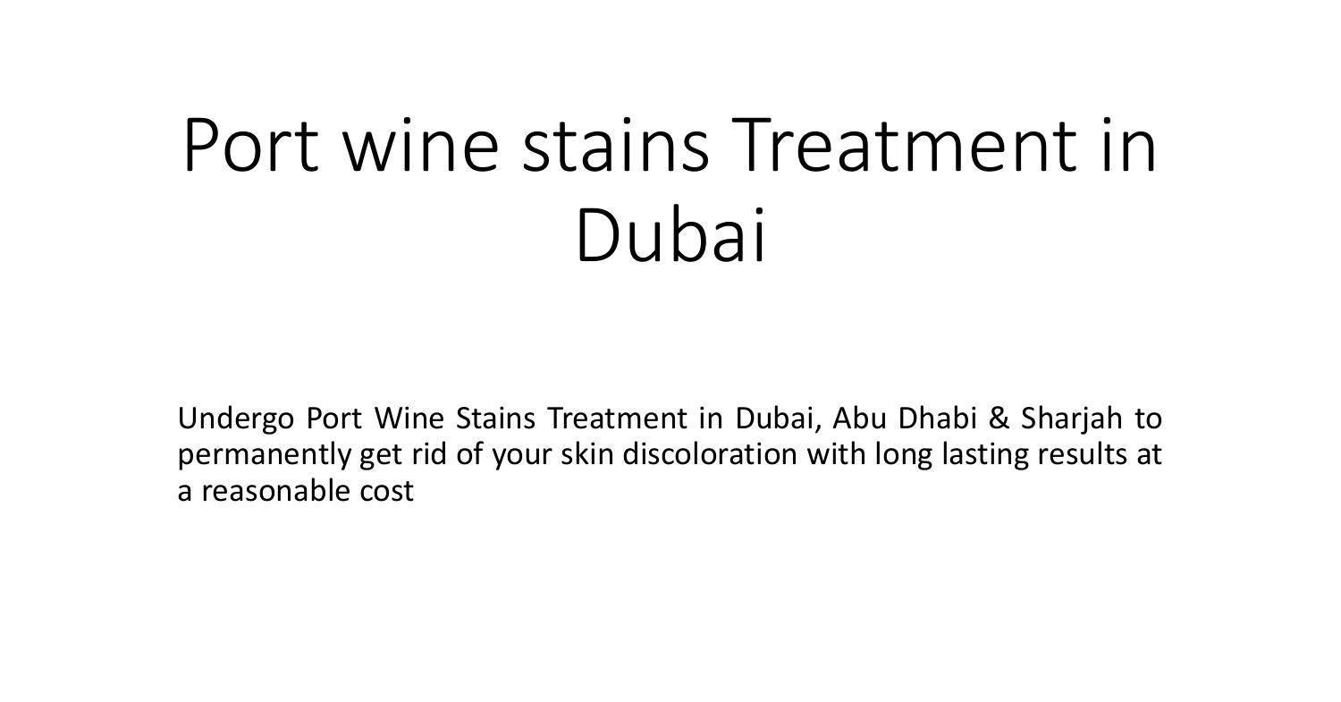port wine stains treatment