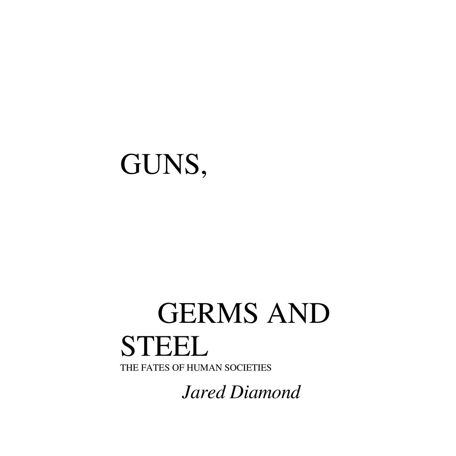 guns germs and steel by jared diamond