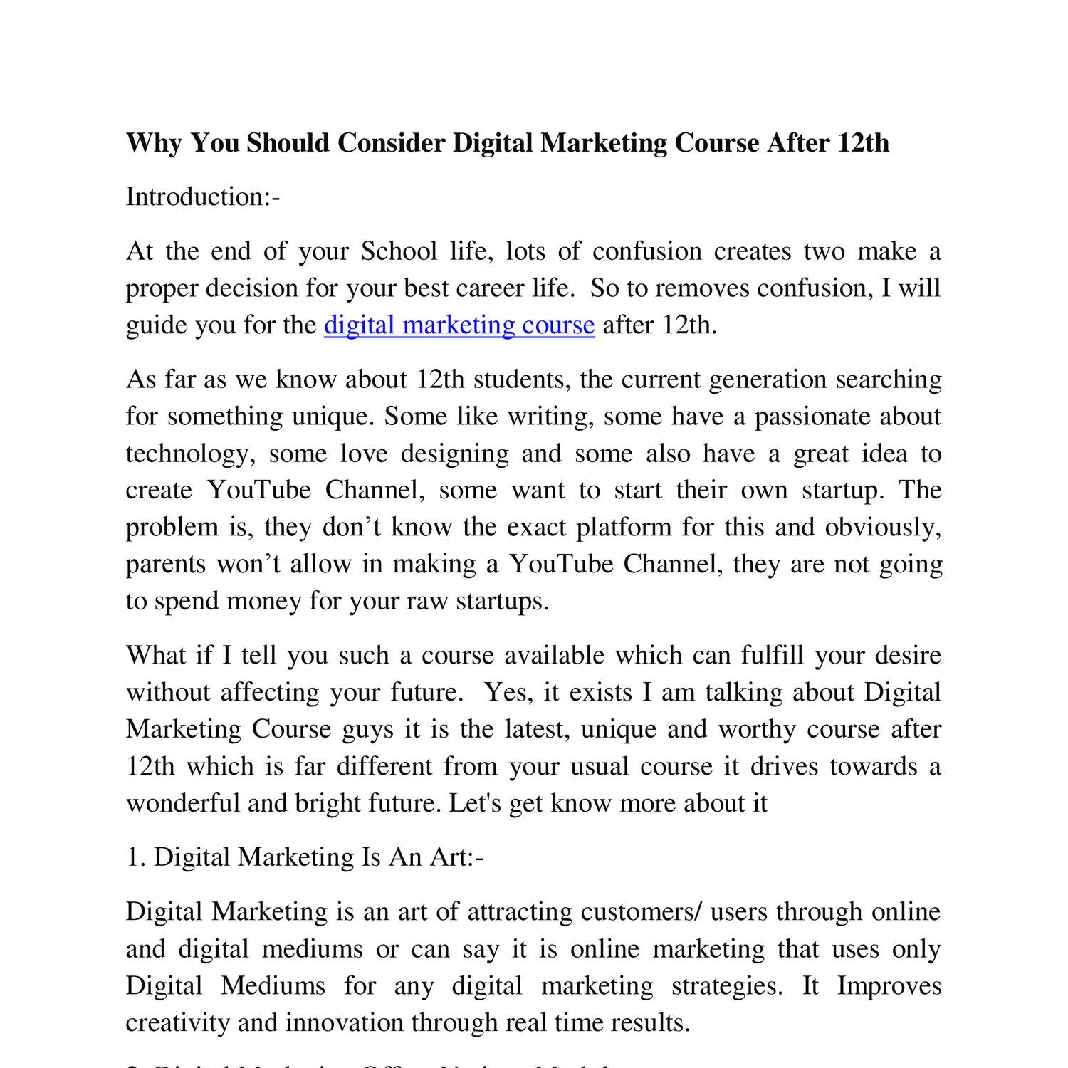 Digital Marketing Course Best College