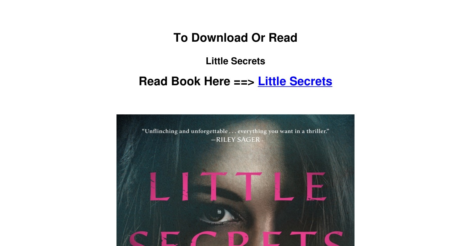 pdf DOWNLOAD Little Secrets By Jennifer Hillier.pdf | DocDroid