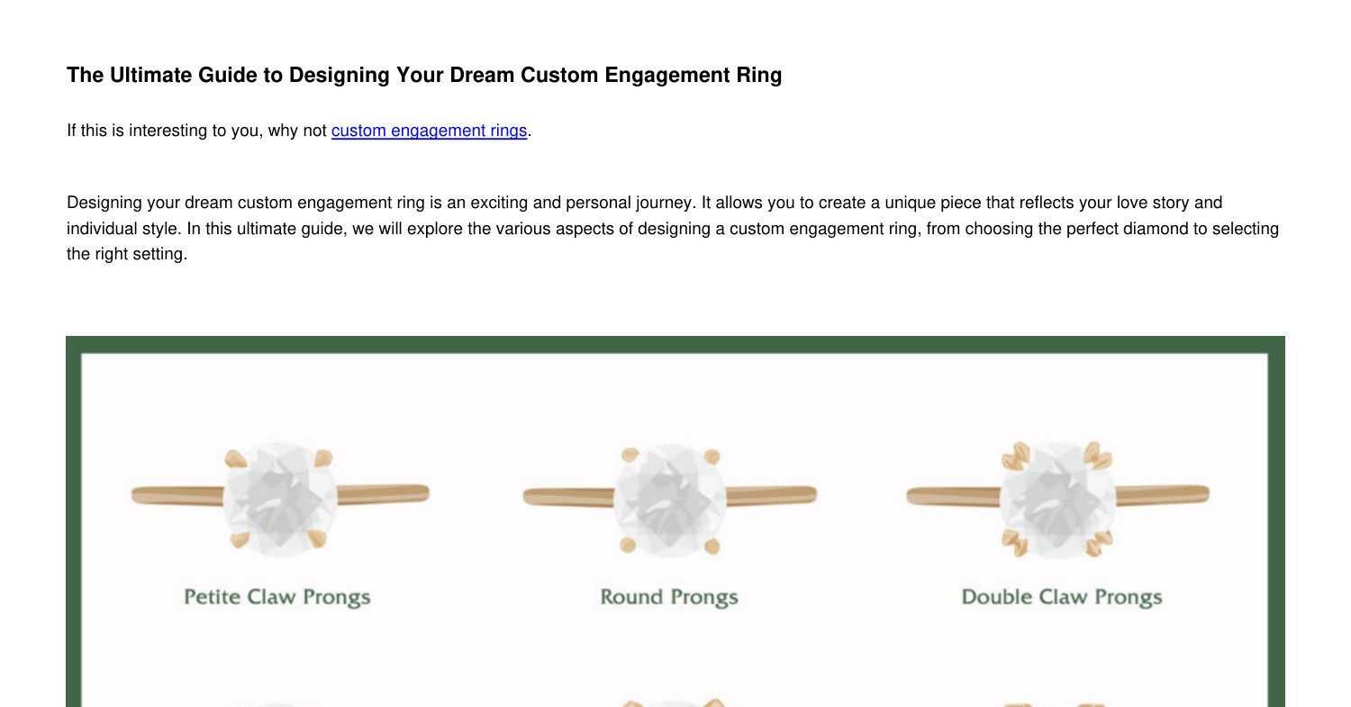 The Ultimate Guide To Designing Your Dream Custom Engagement Ring Pdf