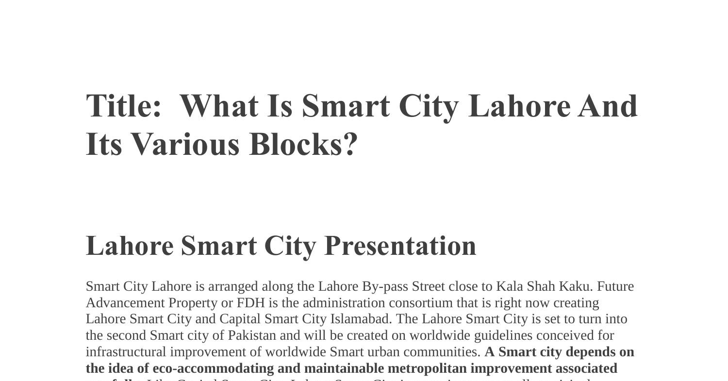 what-is-smart-city-lahore-and-its-various-blocks-pdf-docdroid