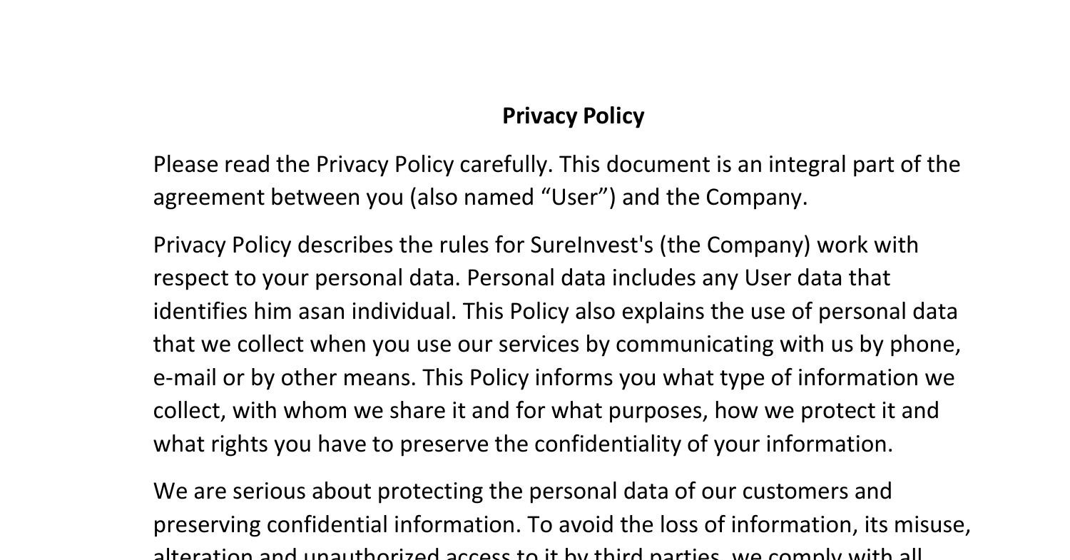 Privacy Policy Pdf Docdroid