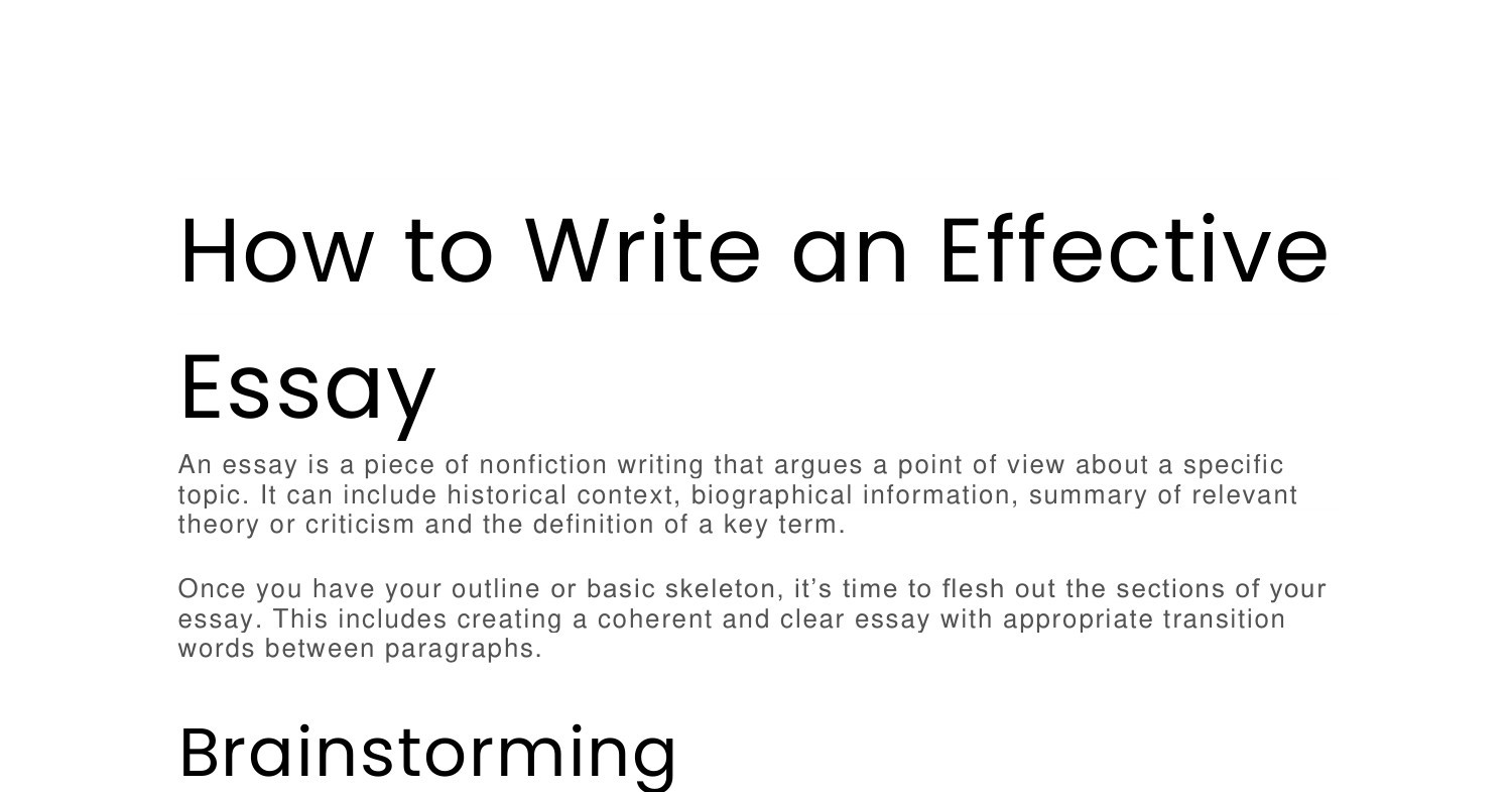 essay essentials pdf