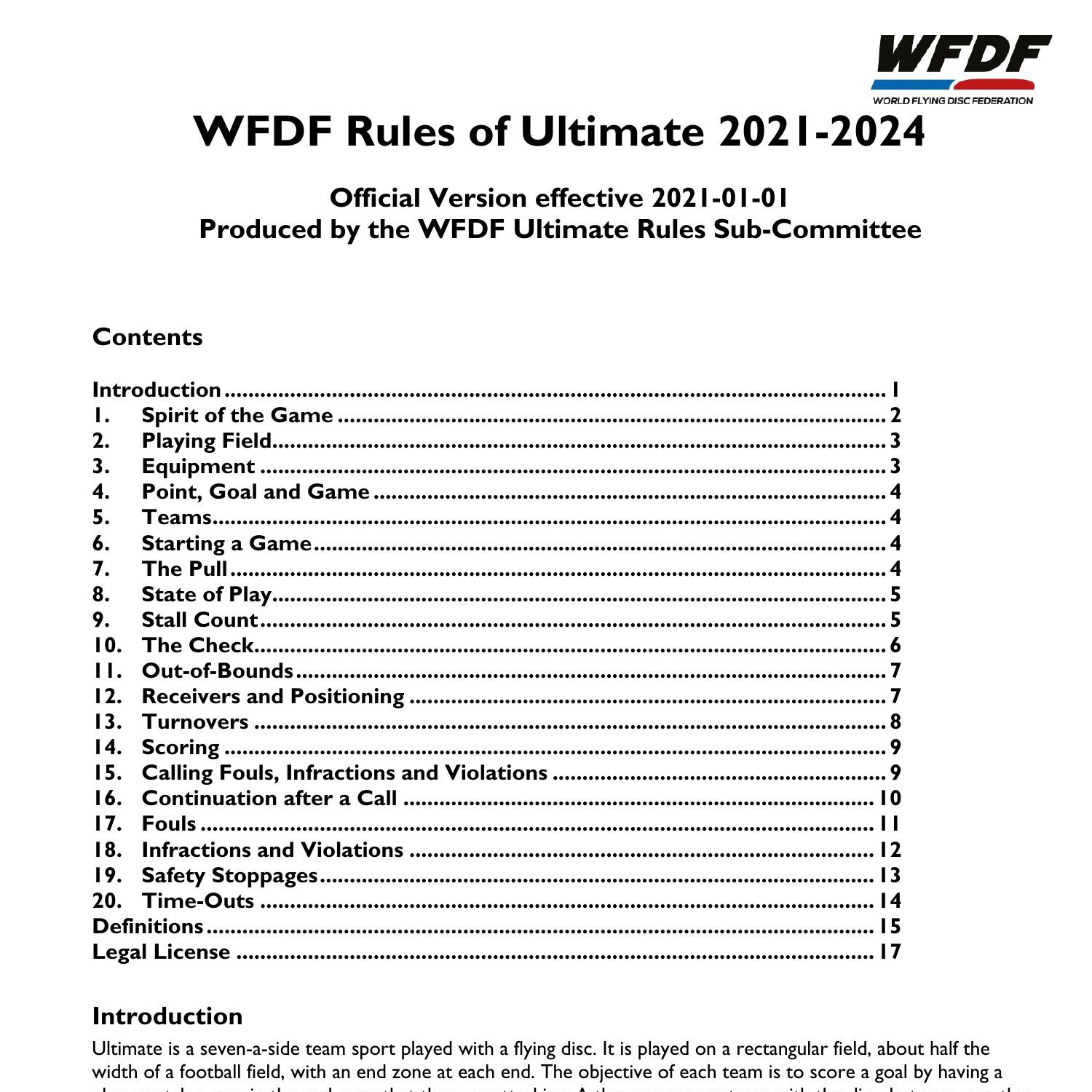 WFDF Rules of Ultimate 20212024.pdf DocDroid