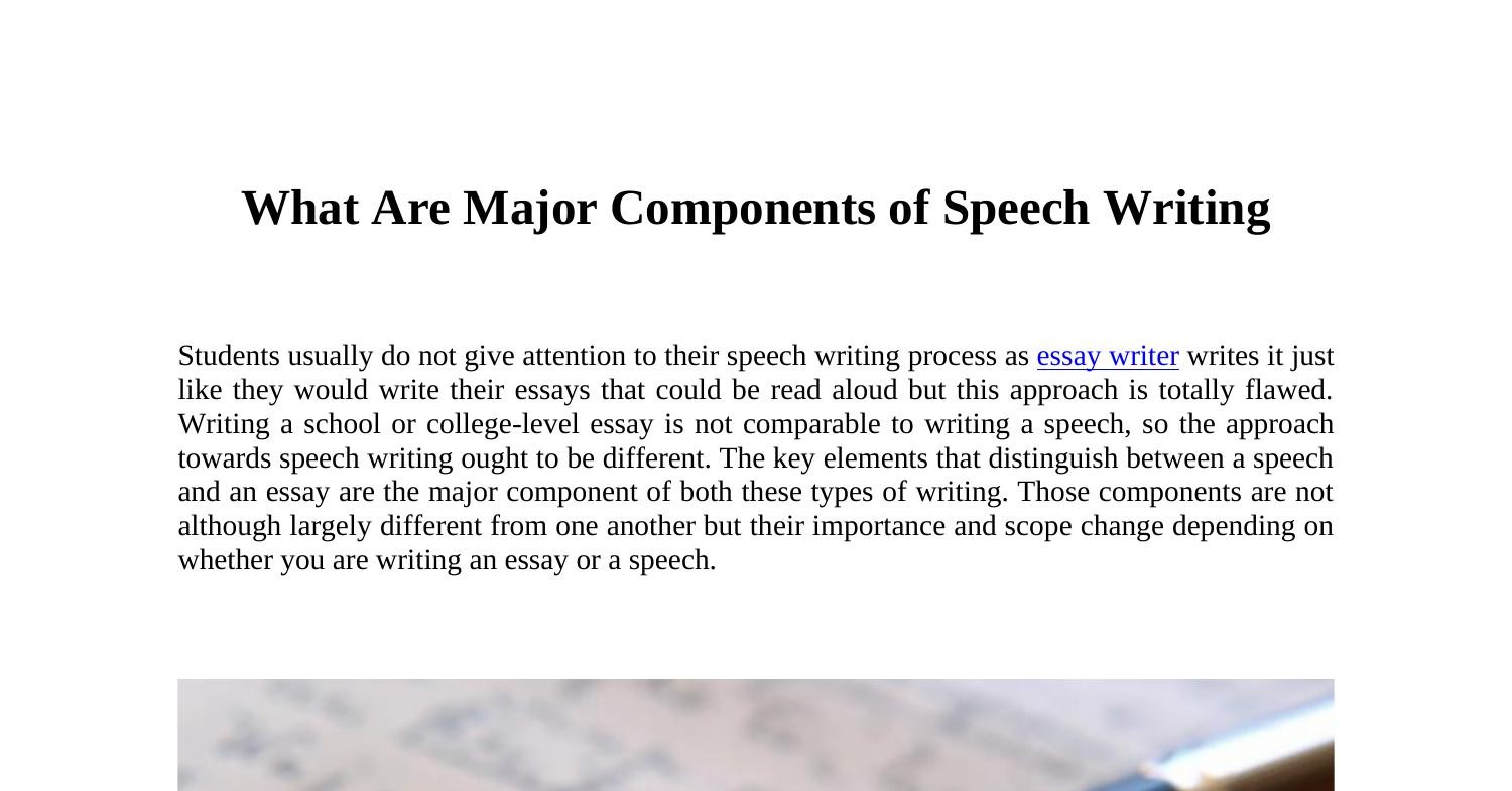 key features of speech writing