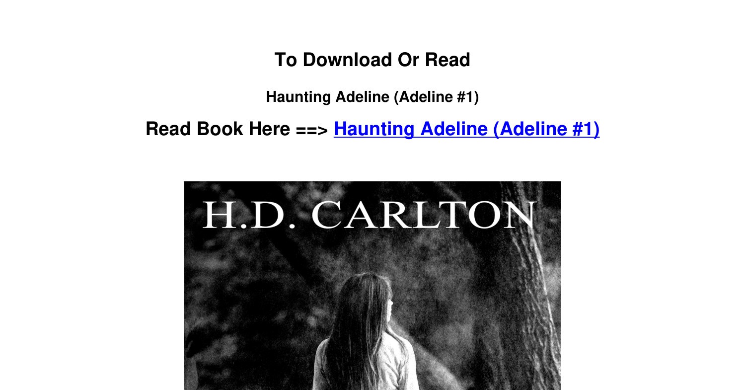 Download PDF Haunting Adeline Adeline 1 BY H D Carlton.pdf | DocDroid