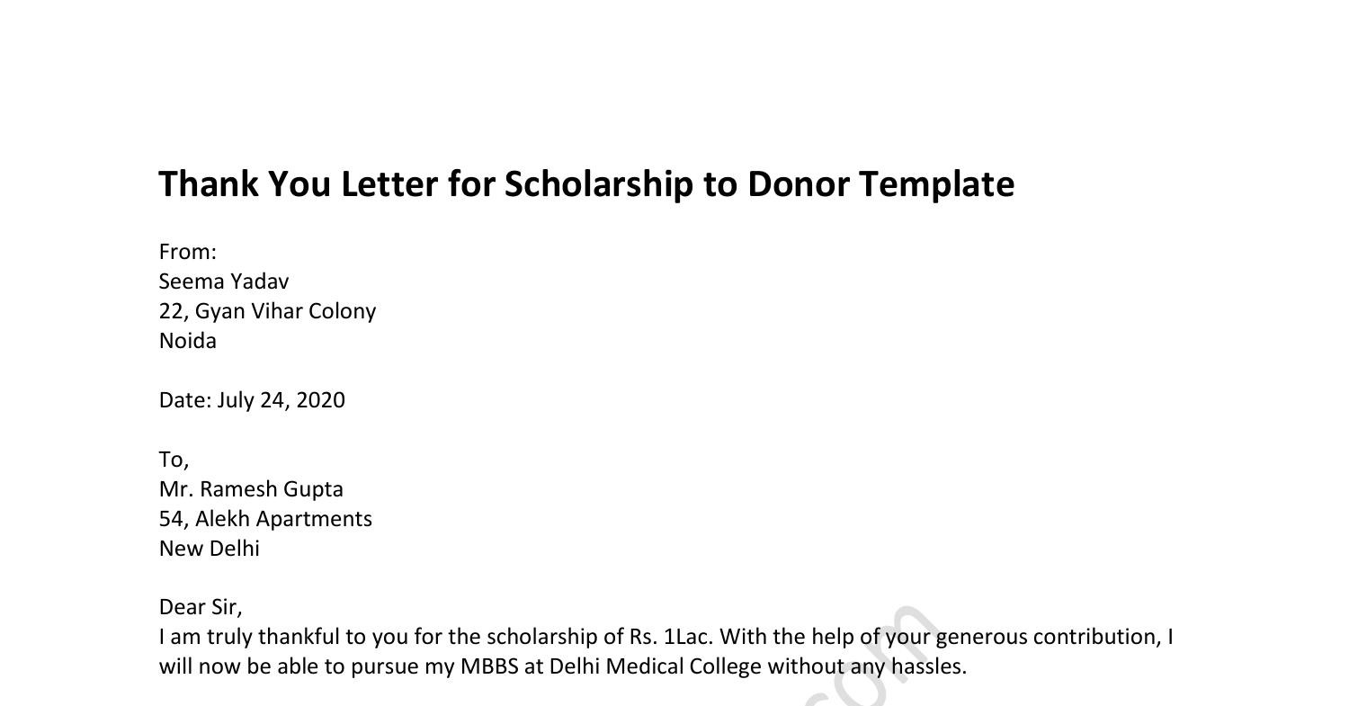 Thank You Letter For Scholarship Donation.docx | DocDroid