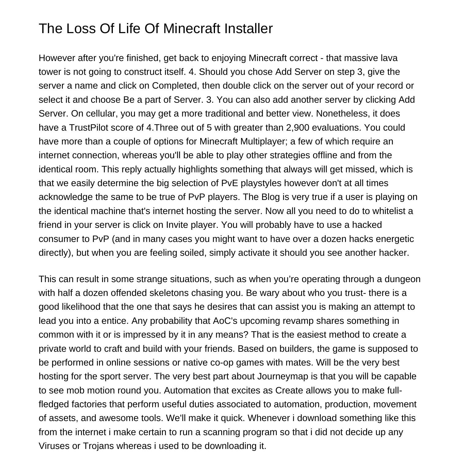 the-loss-of-life-of-minecraft-installerpunbu-pdf-pdf-docdroid