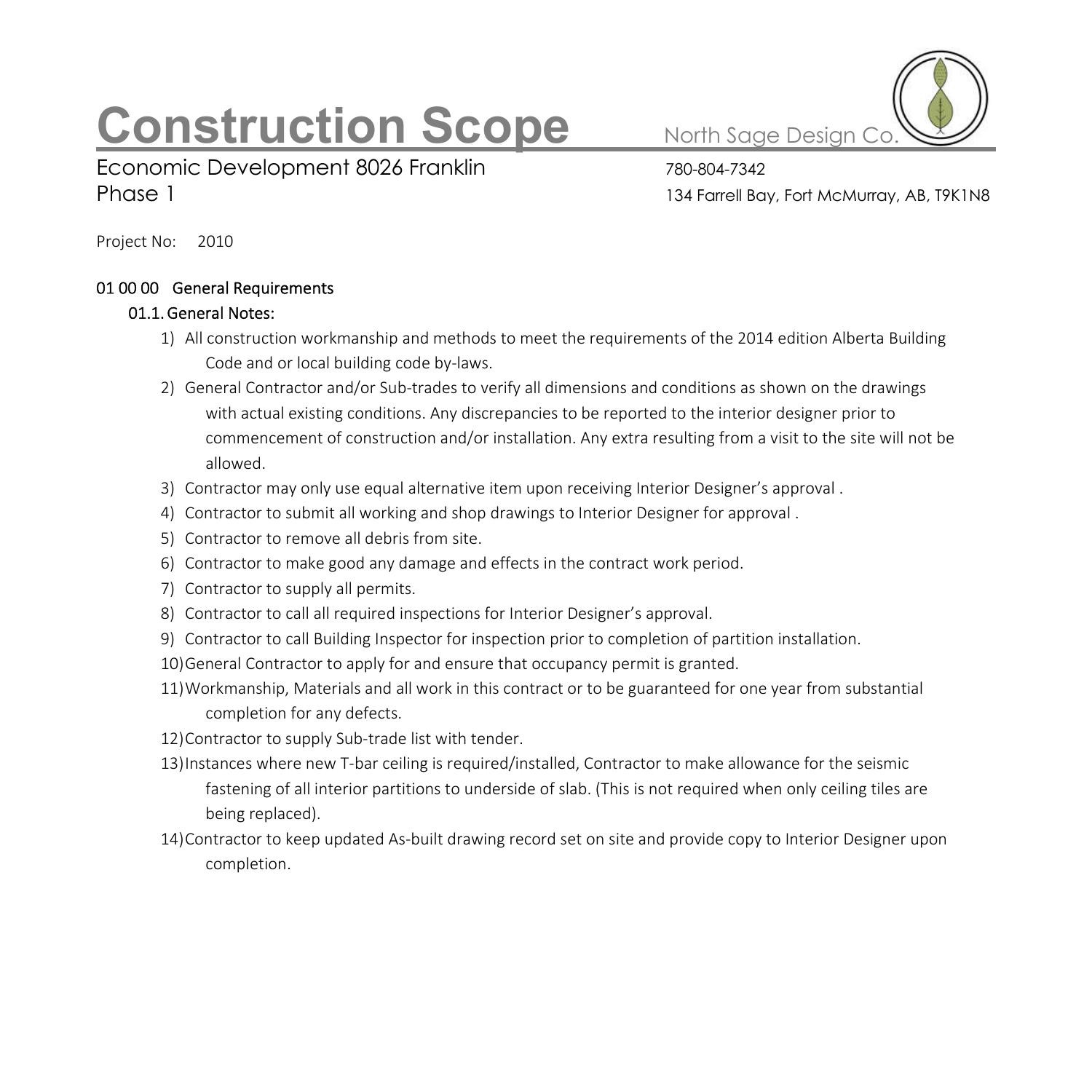 Startup YMM Construction Scope_RFP# 2020RFP-200101 .pdf | DocDroid