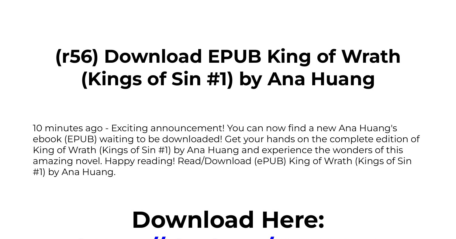 King of Wrath (Kings of Sin, #1) by Ana Huang