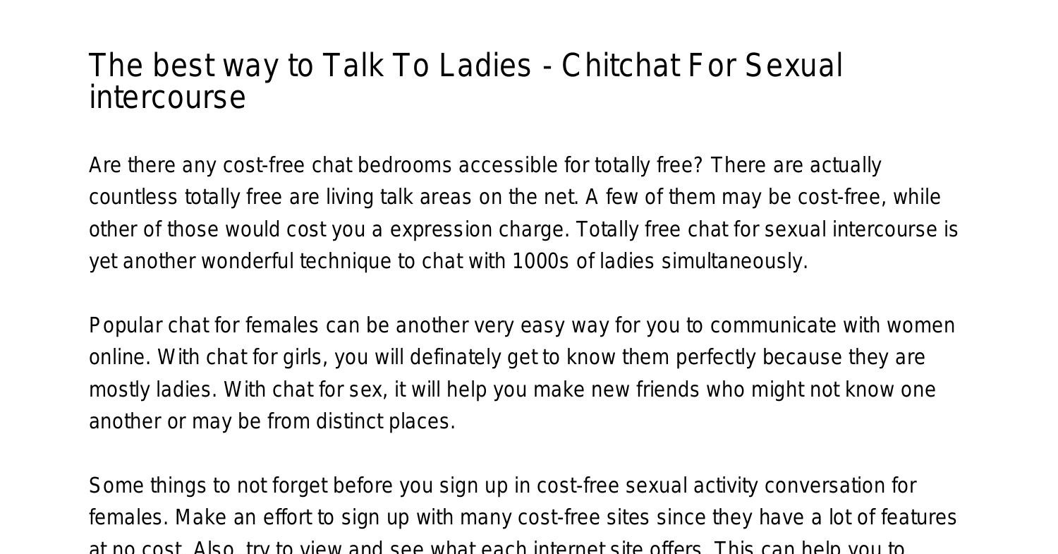 The Right Way to Chat With Ladies Talk For Genderbujpr.pdf.pdf | DocDroid