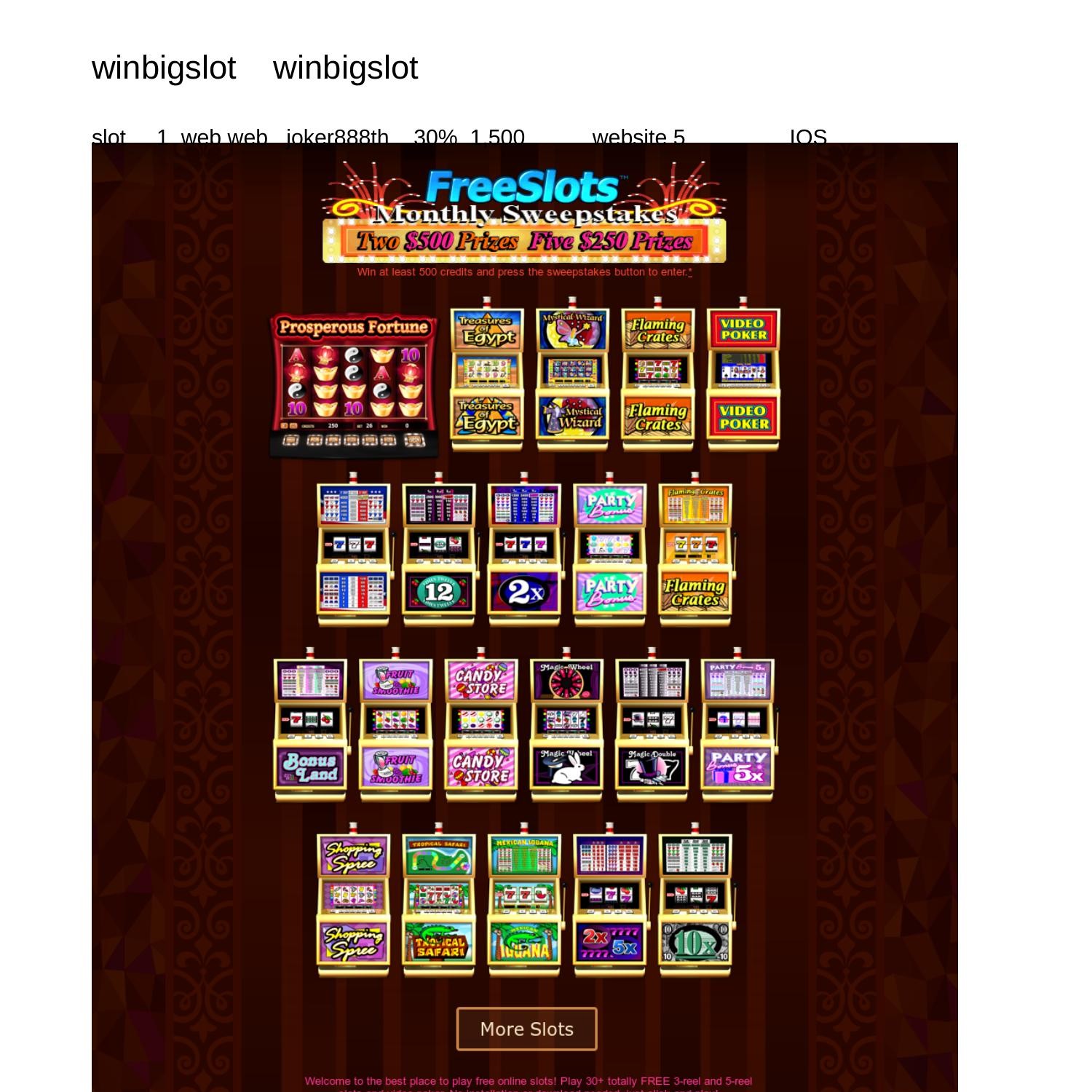 Winbigslot