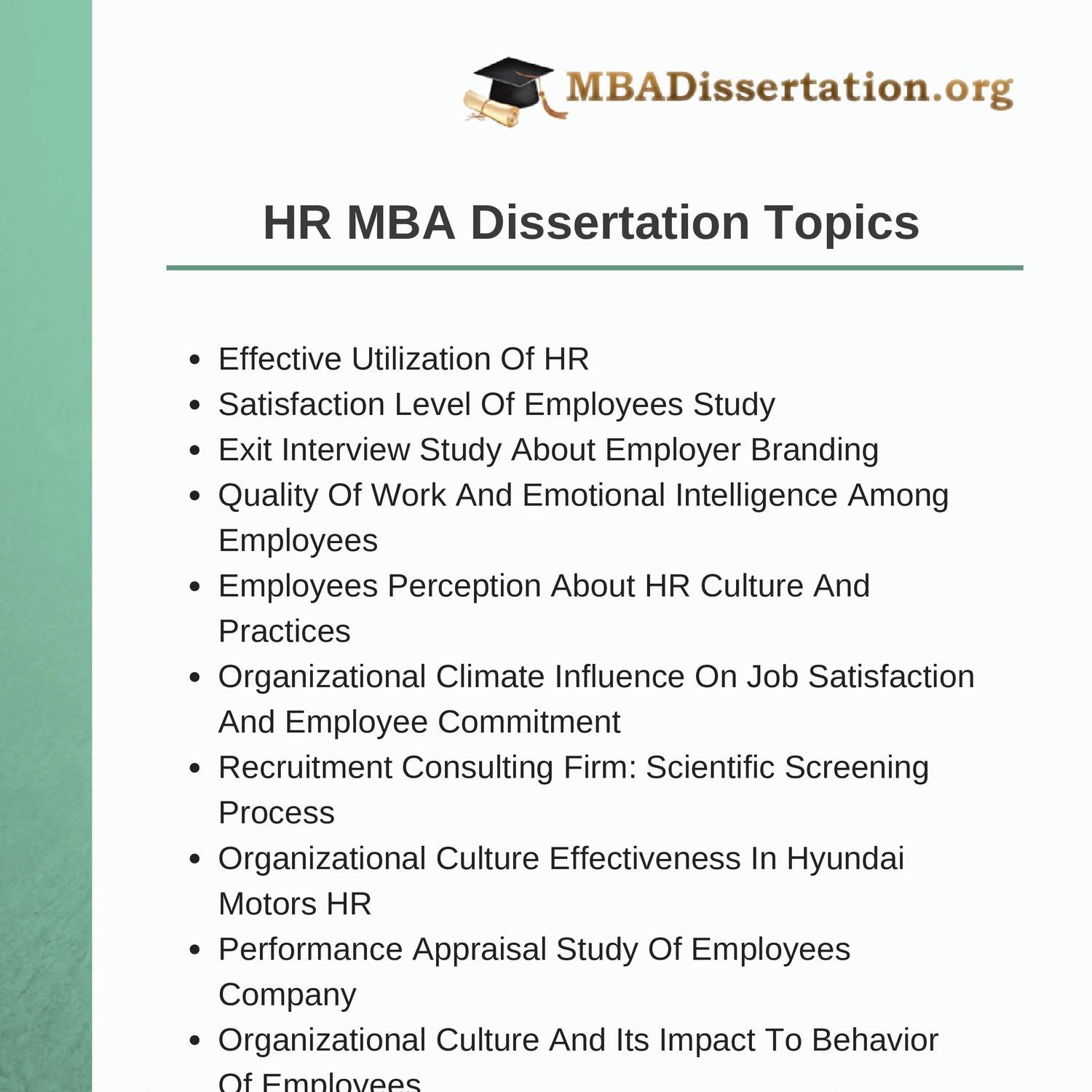 mba research topics on management