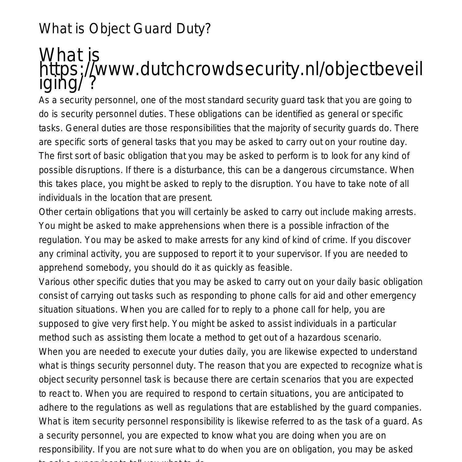 Security Guard Pdf